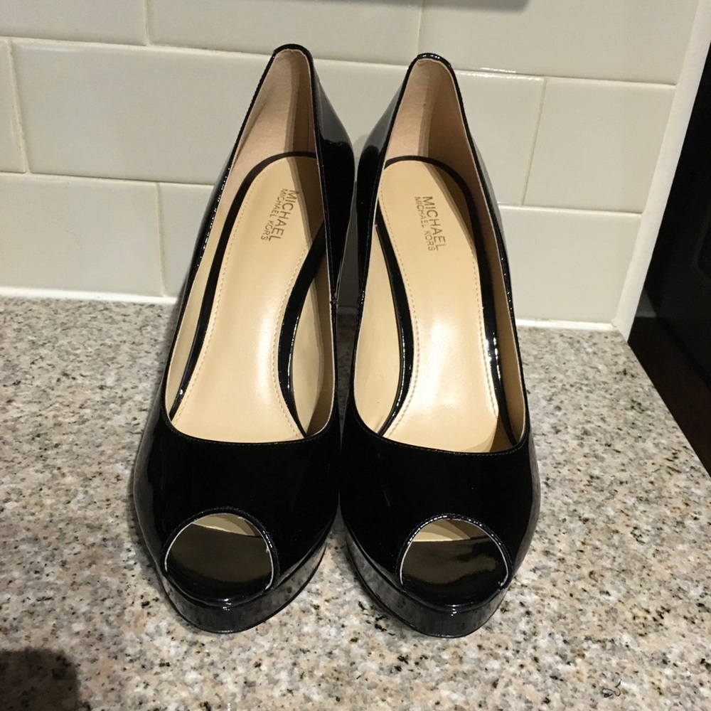 Michael Kors  Erika platform peep toe pumps